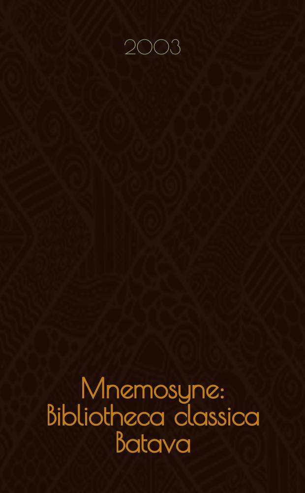 Mnemosyne : Bibliotheca classica Batava : Converging truths = "Ион" Еврипида и афинские поиски самоопределения