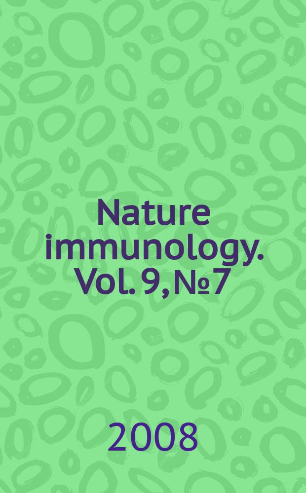 Nature immunology. Vol. 9, № 7