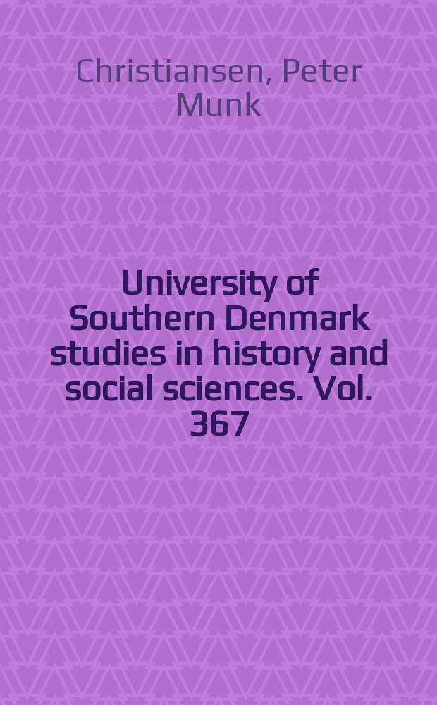 University of Southern Denmark studies in history and social sciences. Vol. 367 : Den ut&aelig;nkelige reform = Немыслимая реформа: структурная реформа 2002-2005