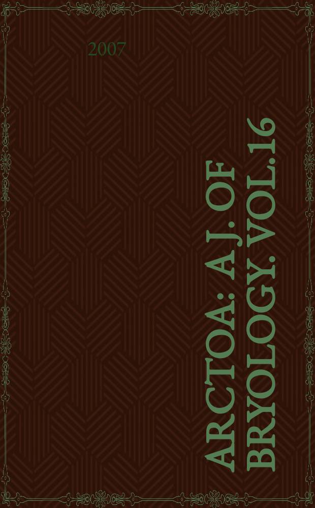 Arctoa : A j. of bryology. Vol.16