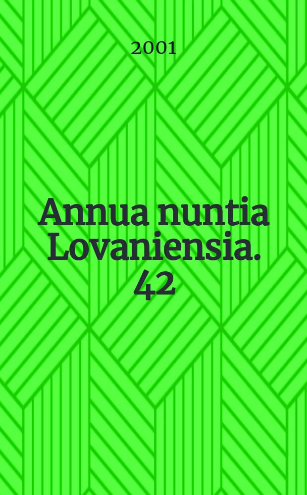 Annua nuntia Lovaniensia. 42 : The presence of transcendence = Представление трансцендентного.