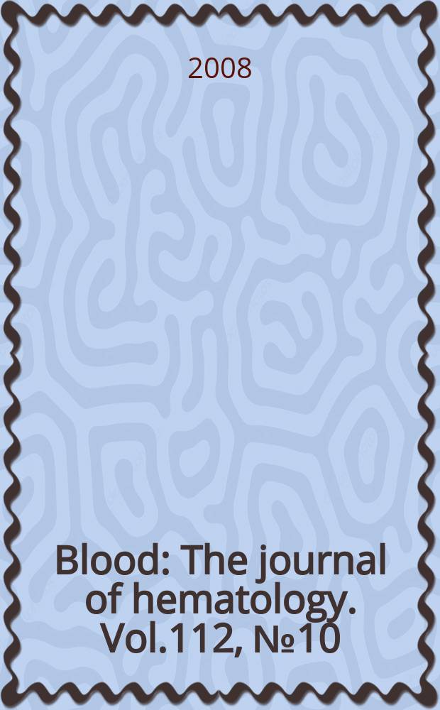Blood : The journal of hematology. Vol.112, № 10