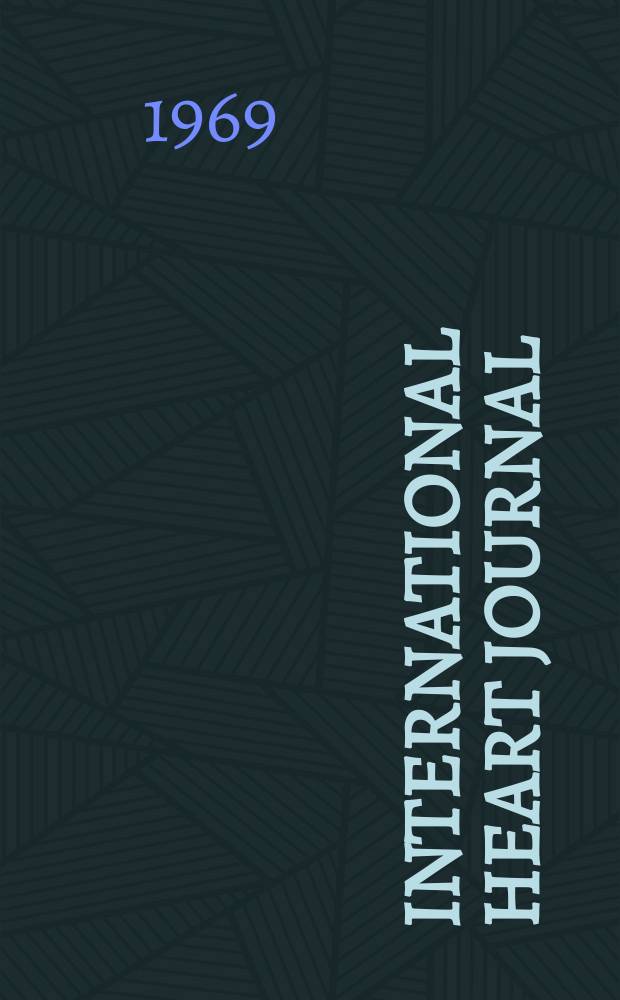 International heart journal : [Form. Japanese heart journal]. Vol.10, № 4