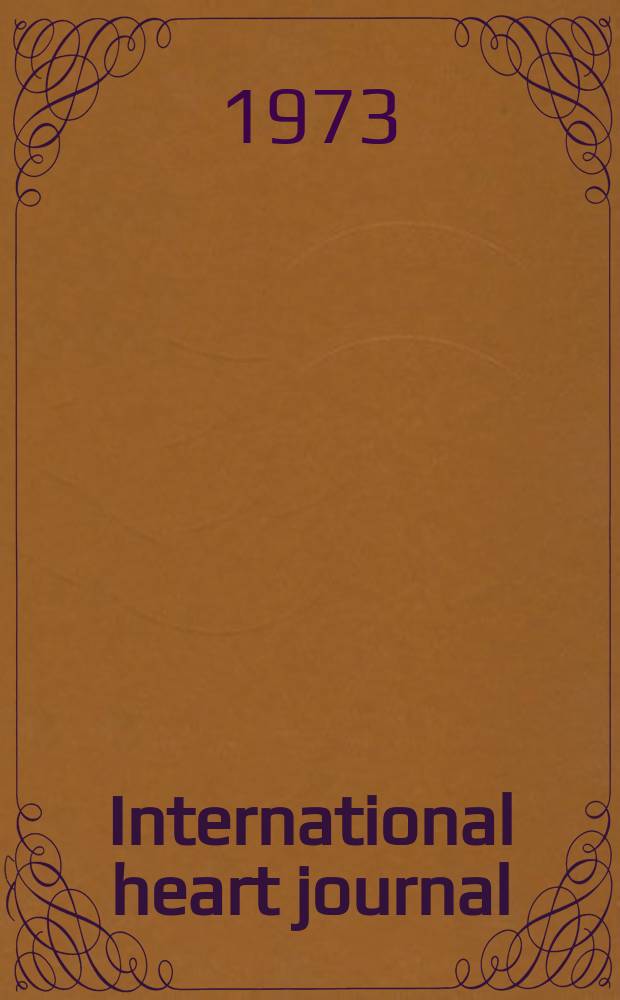 International heart journal : [Form. Japanese heart journal]. Vol.14, № 3