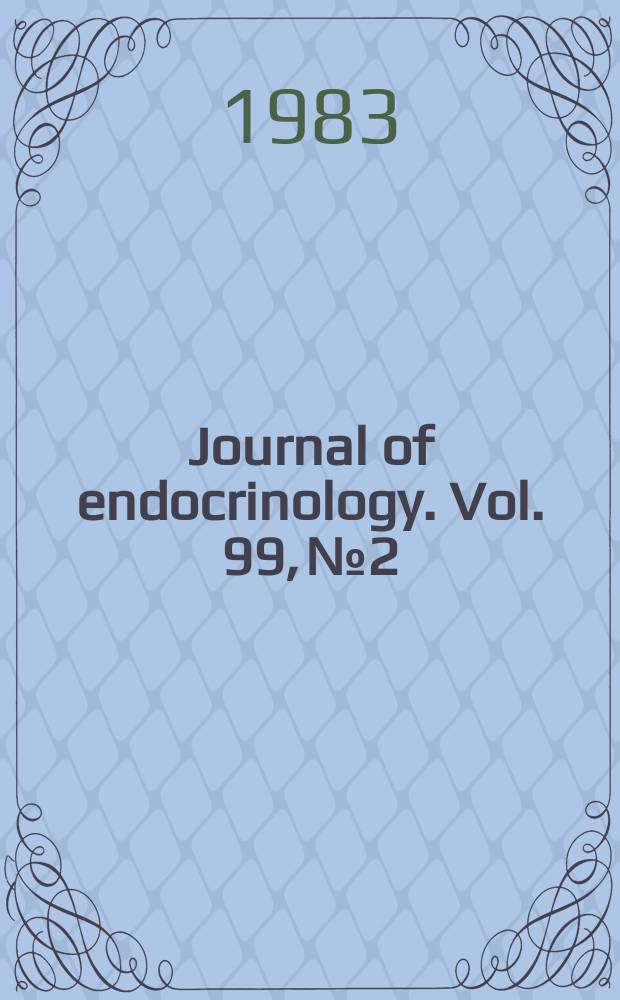 Journal of endocrinology. Vol. 99, № 2
