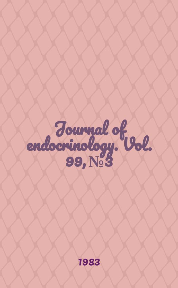Journal of endocrinology. Vol. 99, № 3
