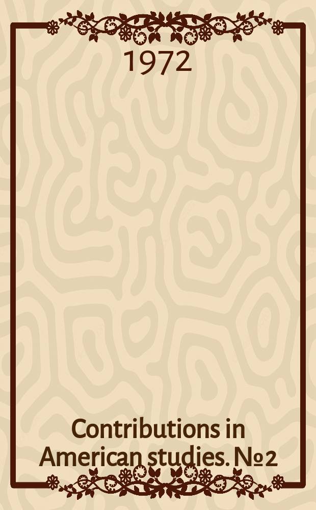 Contributions in American studies. № 2 : The Columbian exchange