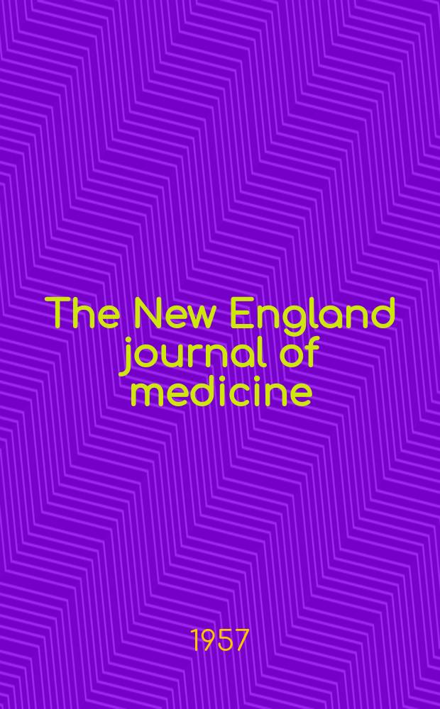 The New England journal of medicine : Formerly the Boston medical a. surgical journal. Vol. 257, № 1