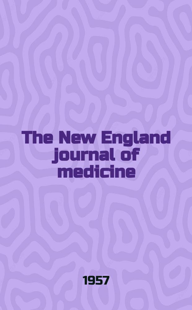 The New England journal of medicine : Formerly the Boston medical a. surgical journal. Vol. 257, № 22