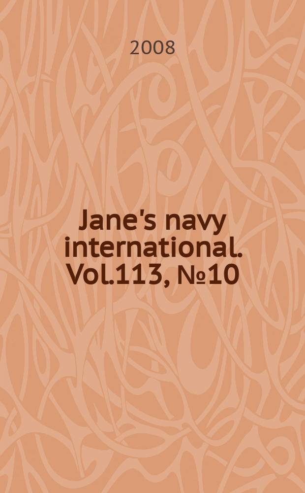Jane's navy international. Vol.113, № 10