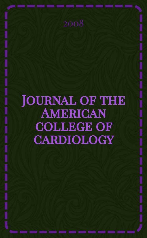 Journal of the American college of cardiology : JACC. Vol. 52, № 20
