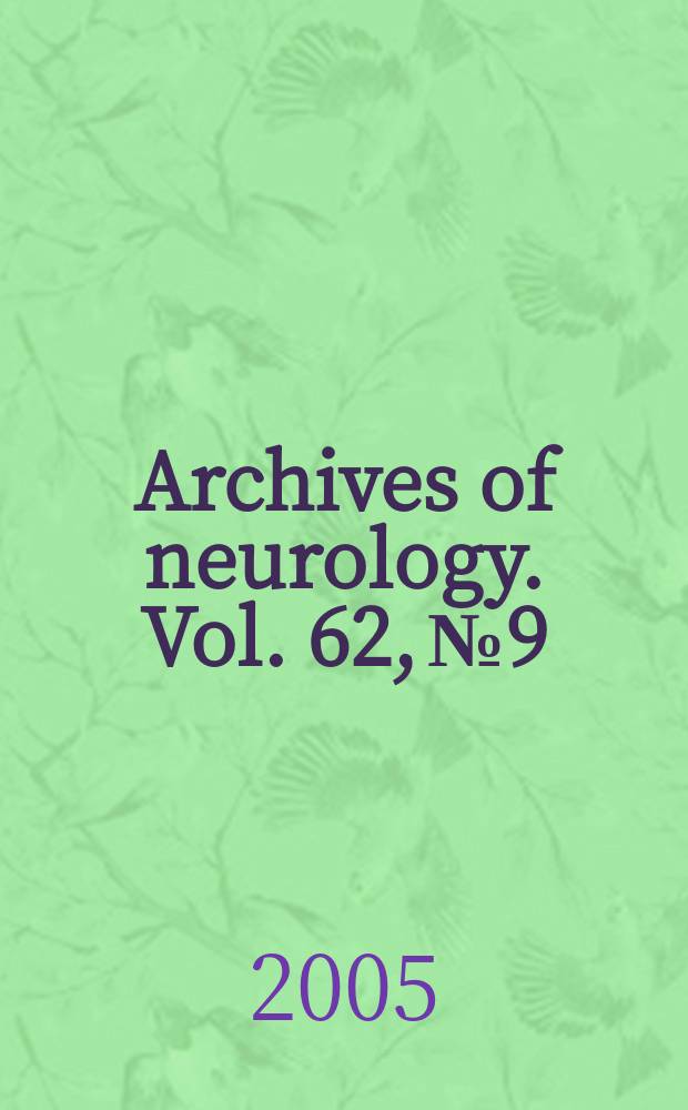 Archives of neurology. Vol. 62, № 9