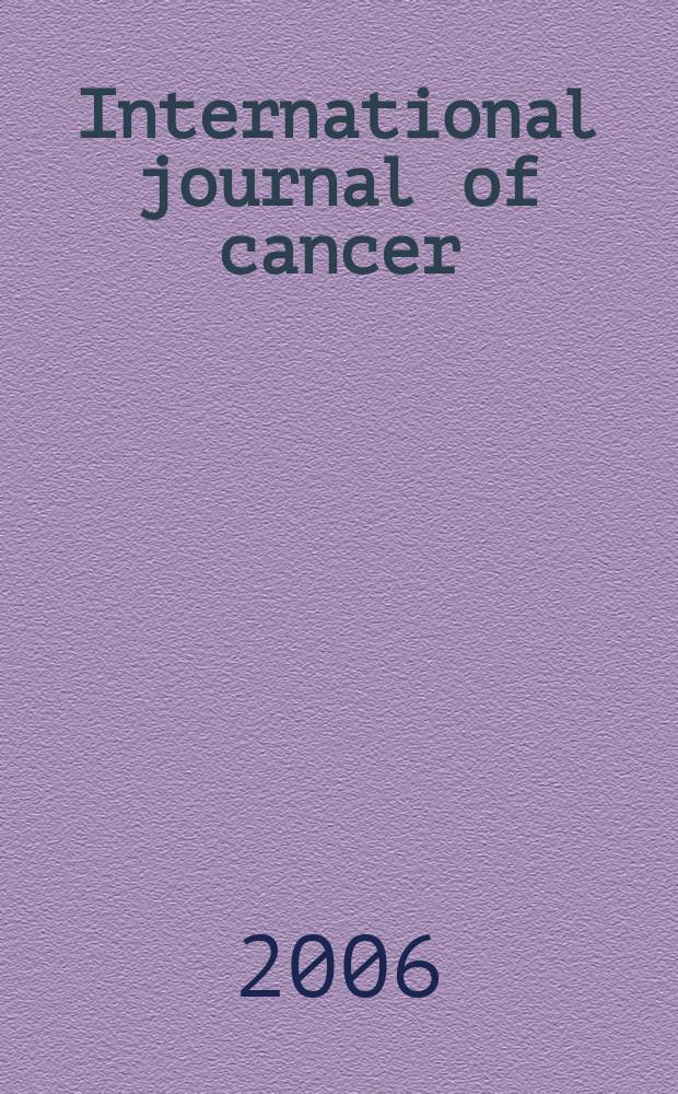 International journal of cancer : Publ. of the International union against cancer. Vol. 118, № 11