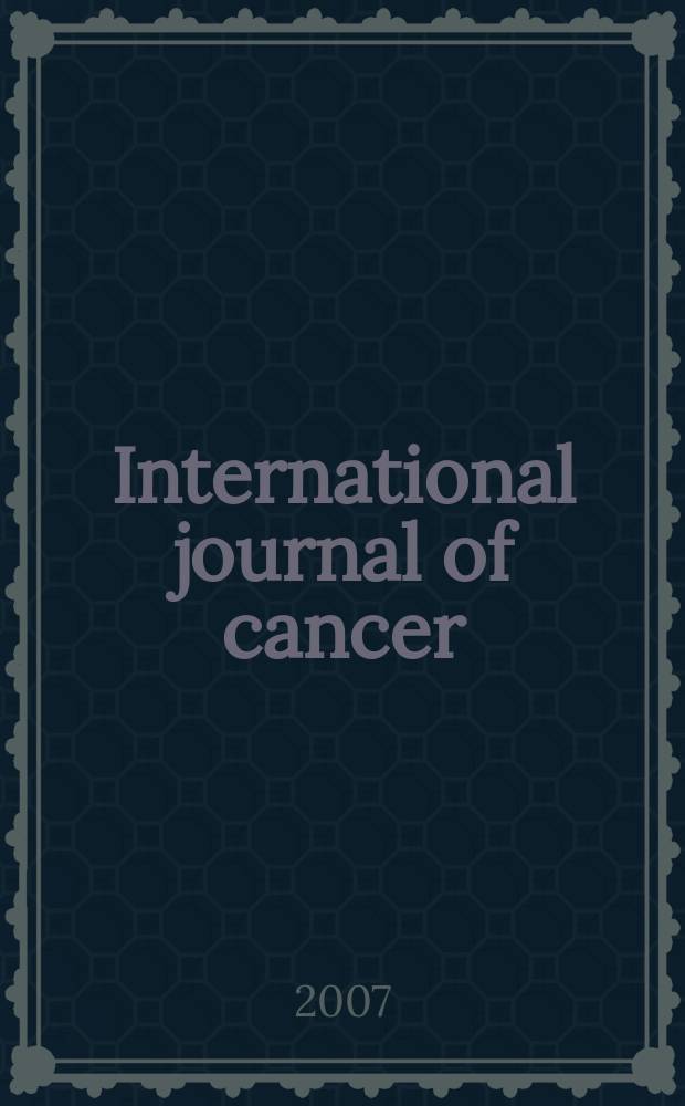 International journal of cancer : Publ. of the International union against cancer. Vol. 120, № 8