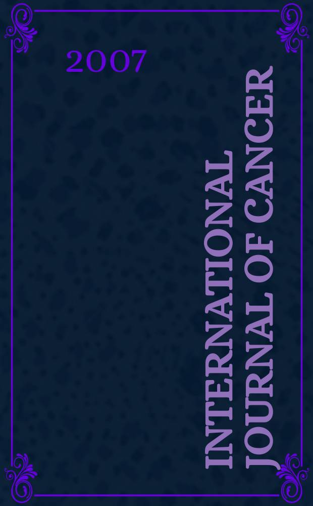 International journal of cancer : Publ. of the International union against cancer. Vol. 120, № 9