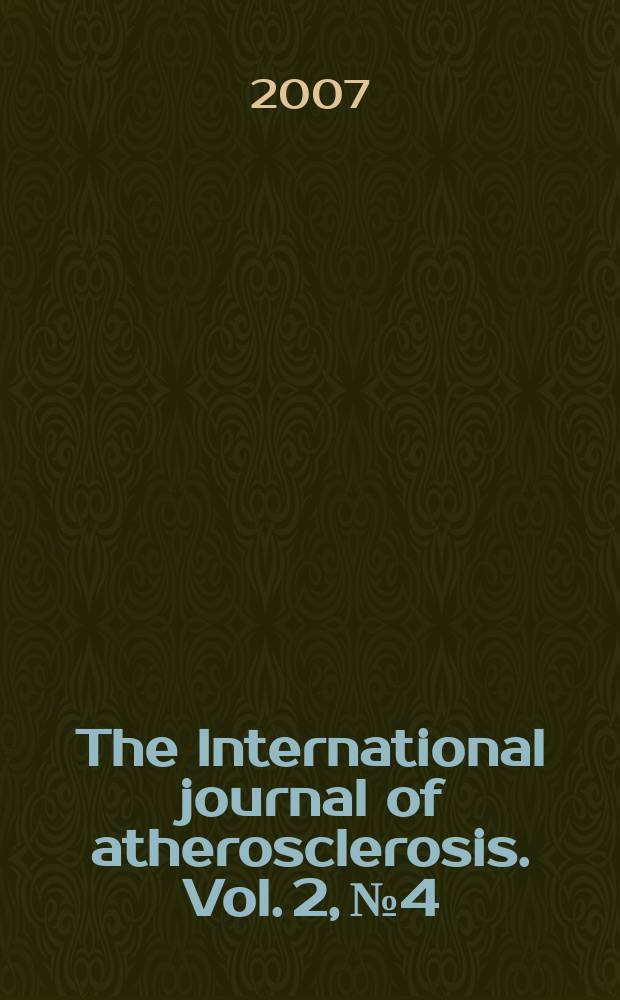 The International journal of atherosclerosis. Vol. 2, № 4