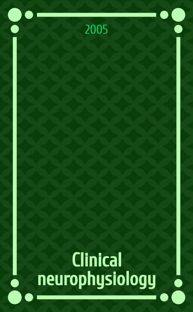 Clinical neurophysiology : Off. j. of the Intern. federation of clinical neurophysiology. Vol. 116, № 1