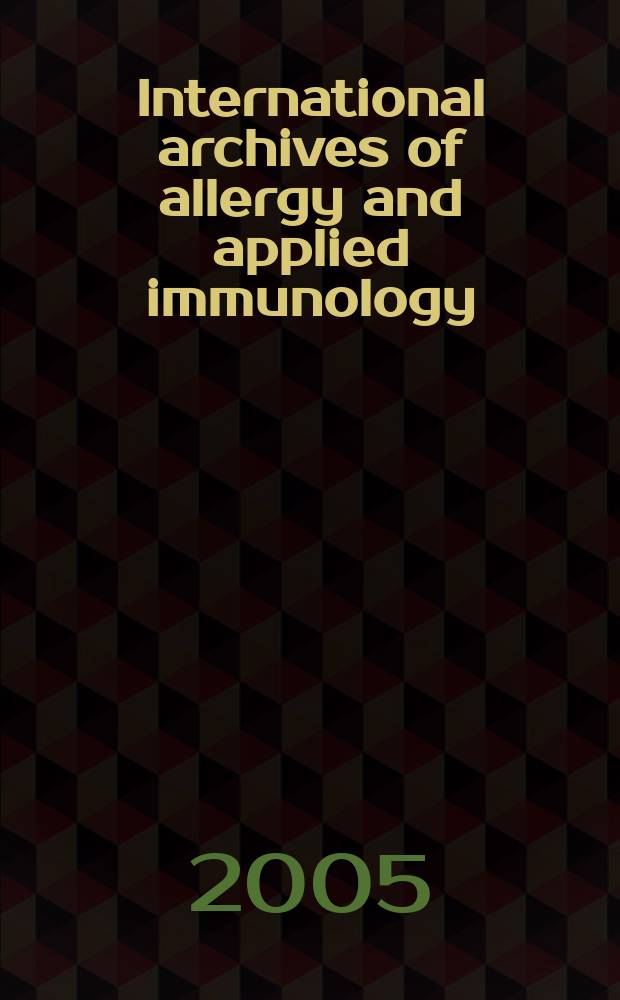 International archives of allergy and applied immunology : Official organ of the international assoc. of allergists. Vol. 137, № 4