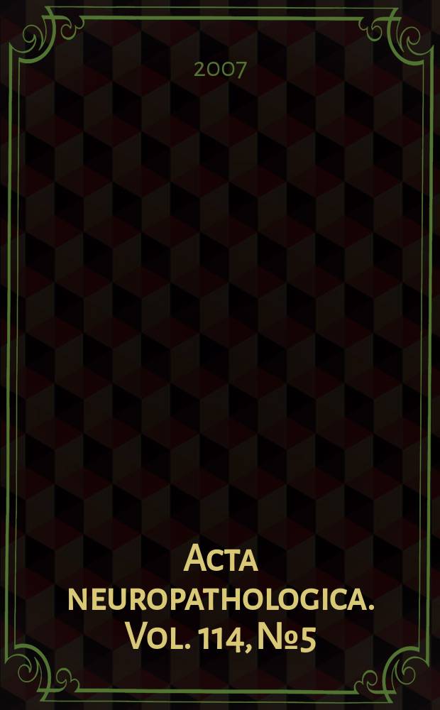 Acta neuropathologica. Vol. 114, № 5