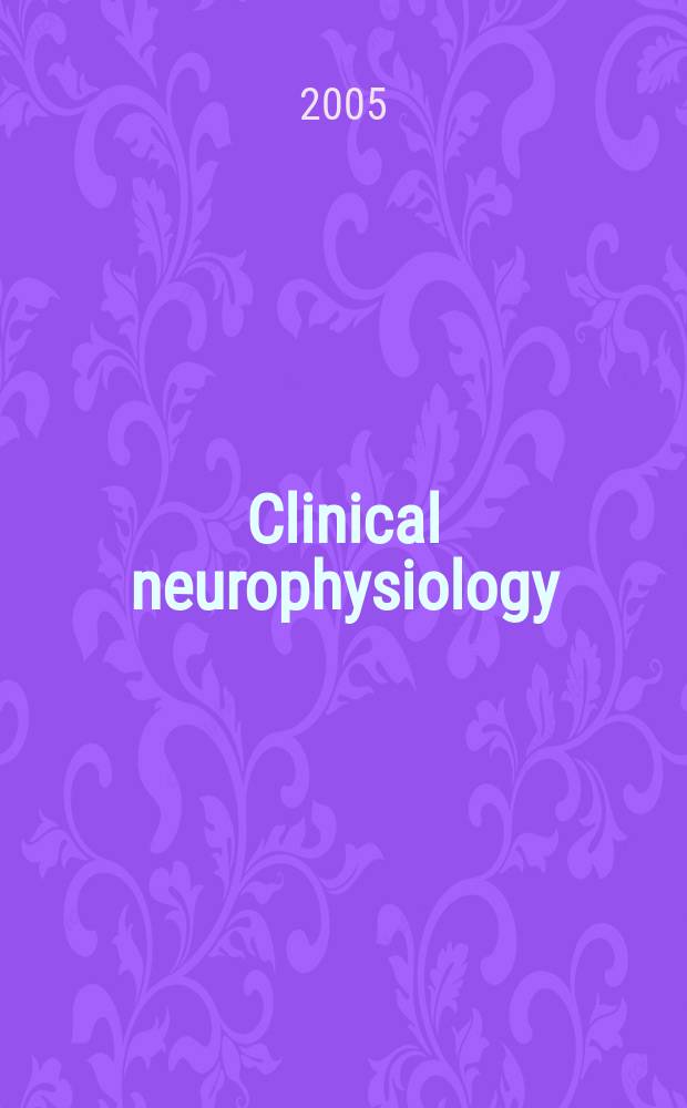 Clinical neurophysiology : Off. j. of the Intern. federation of clinical neurophysiology. Vol. 116, № 3