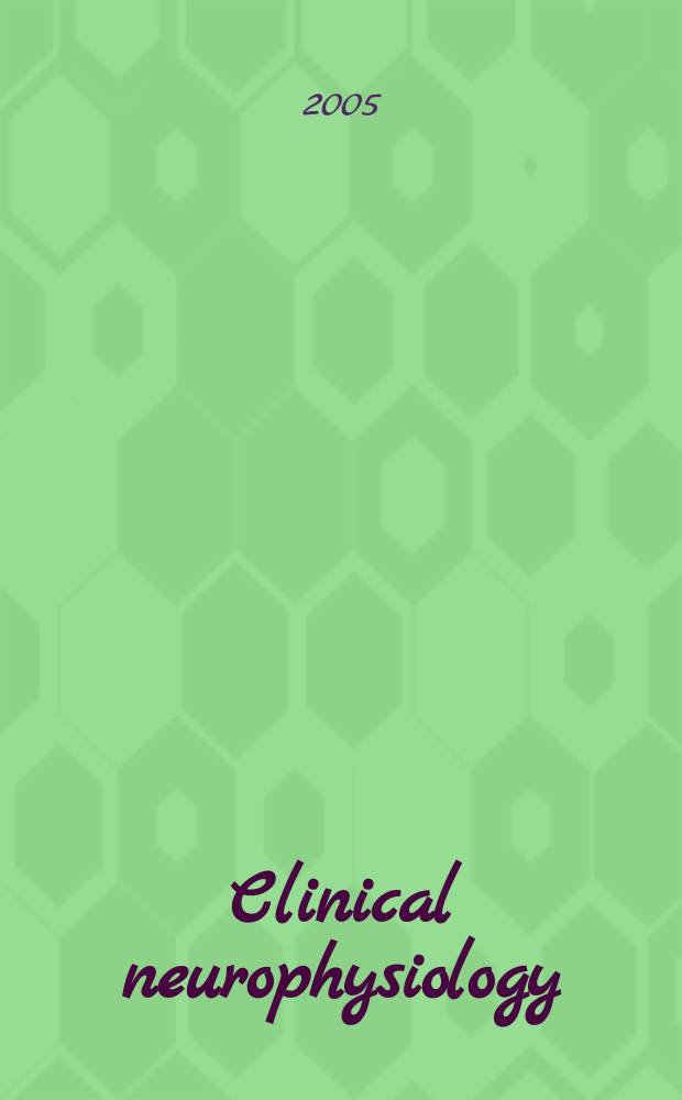 Clinical neurophysiology : Off. j. of the Intern. federation of clinical neurophysiology. Vol. 116, № 8