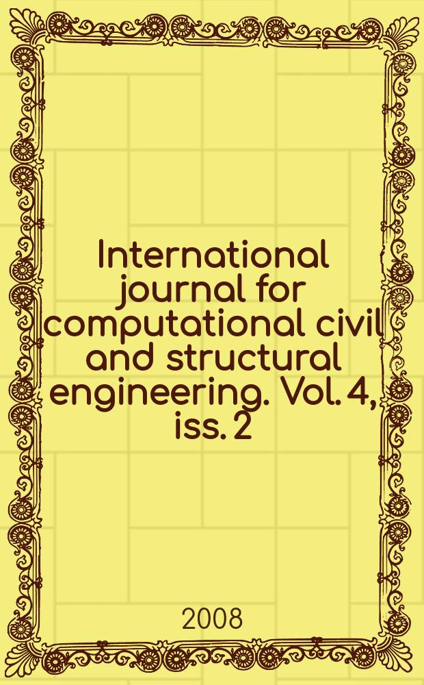 International journal for computational civil and structural engineering. Vol. 4, iss. 2