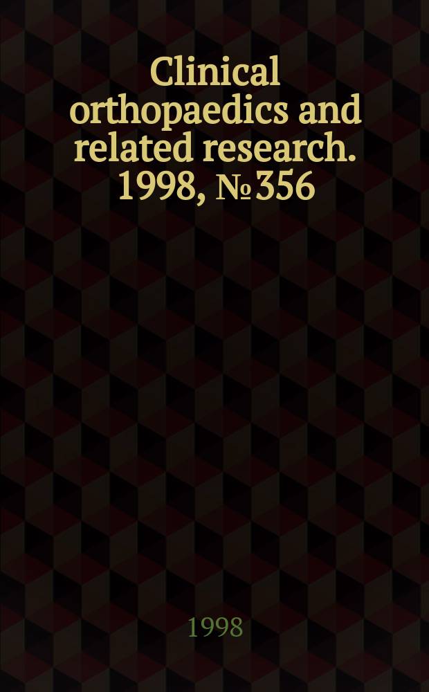 Clinical orthopaedics and related research. 1998, № 356