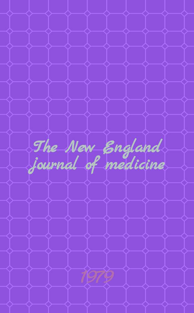 The New England journal of medicine : Formerly the Boston medical a. surgical journal. Vol. 300, № 2