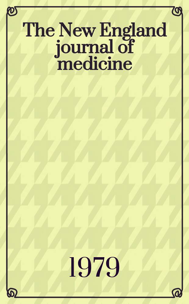 The New England journal of medicine : Formerly the Boston medical a. surgical journal. Vol. 300, № 12