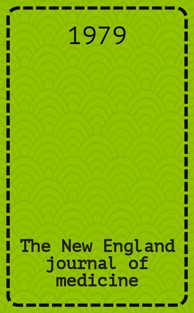 The New England journal of medicine : Formerly the Boston medical a. surgical journal. Vol. 301, № 8