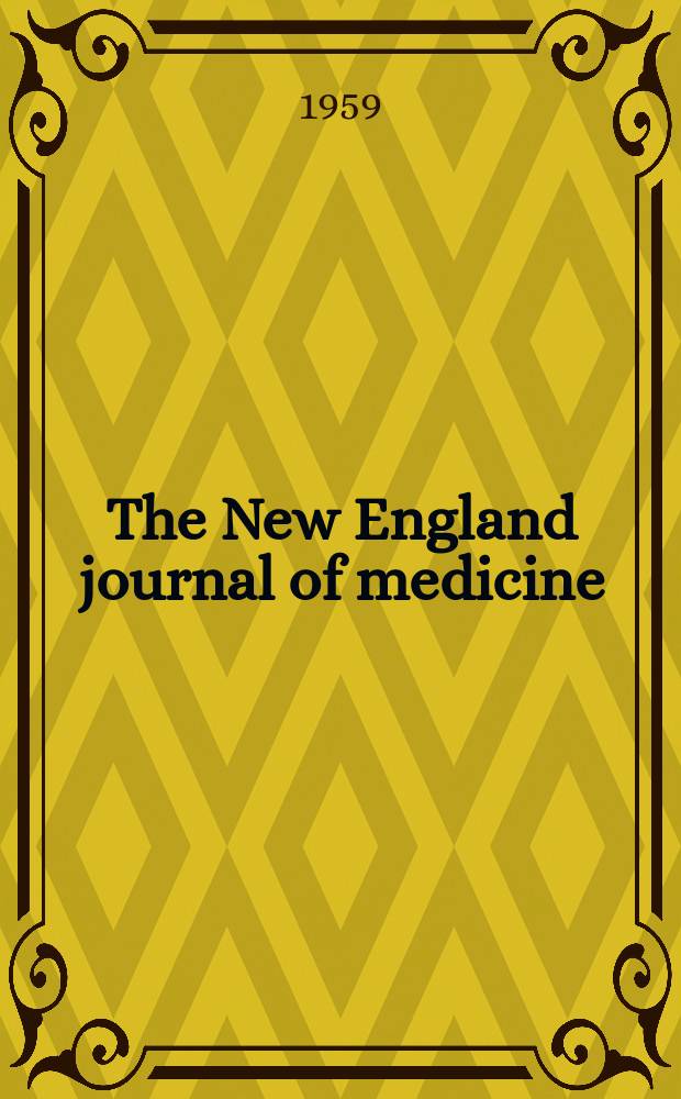 The New England journal of medicine : Formerly the Boston medical a. surgical journal. Vol. 260, № 5