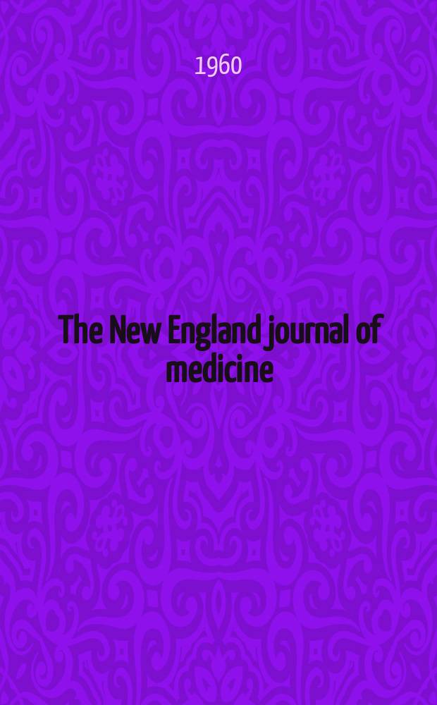 The New England journal of medicine : Formerly the Boston medical a. surgical journal. Vol. 262, № 15