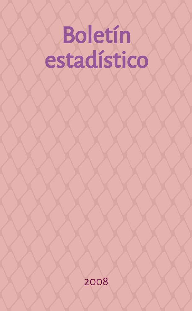 Boletín estadístico : Publicación a cargo de la Gerencia de investigaciones económicas. A. 49 2008, № 11