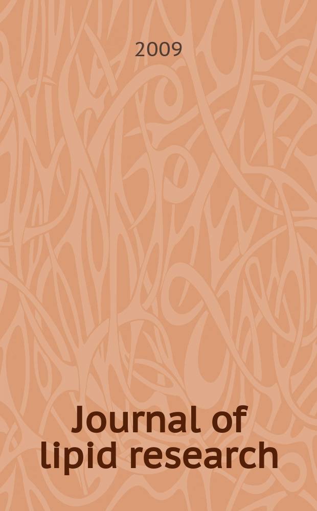 Journal of lipid research : Publ. quarterly by Lipid research. Vol. 50, № 1