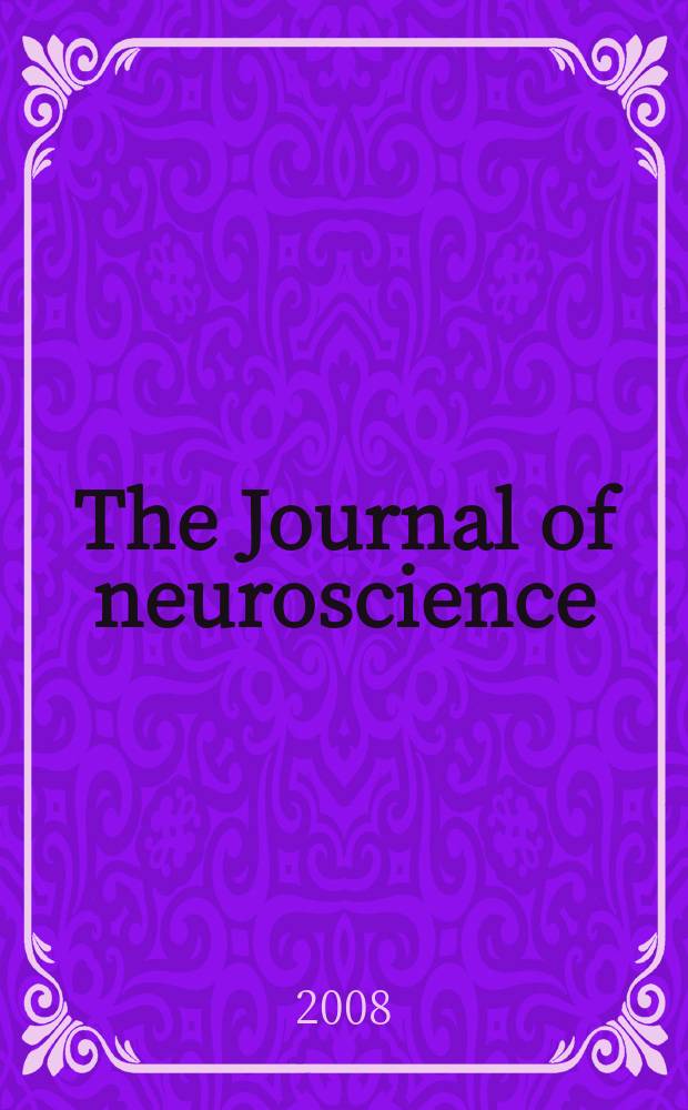 The Journal of neuroscience : The official journal of the Society for neuroscience. Vol. 28, № 53
