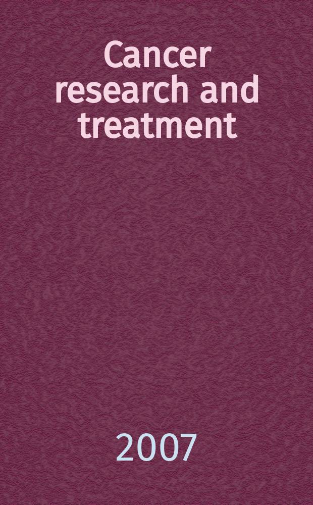 Cancer research and treatment : official journal of Korean cancer association. Vol. 39, № 4