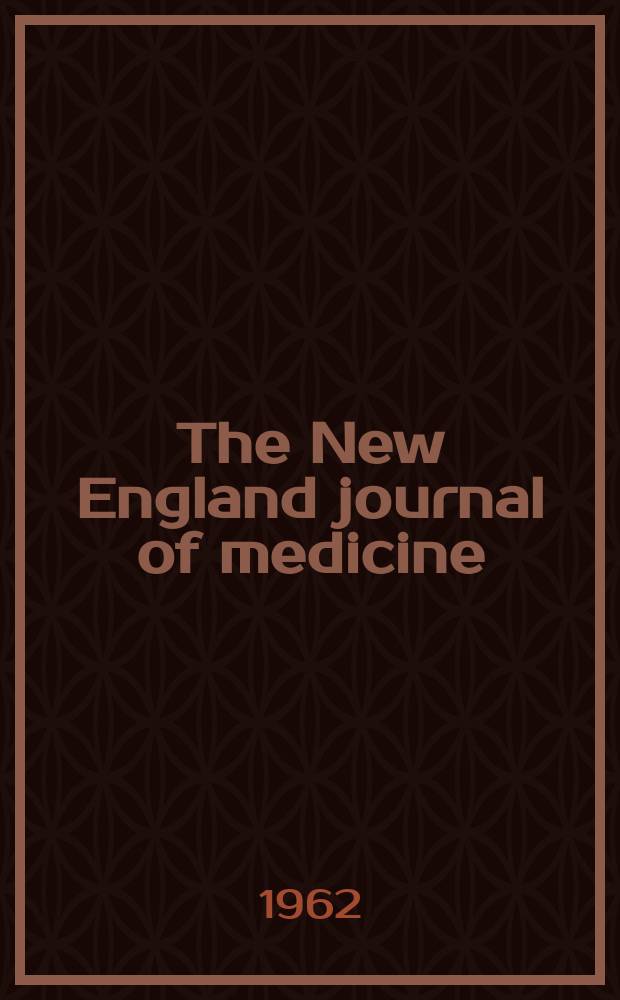 The New England journal of medicine : Formerly the Boston medical a. surgical journal. Vol. 266, № 16