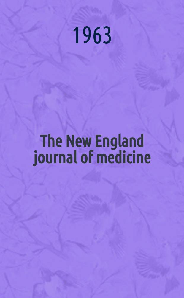 The New England journal of medicine : Formerly the Boston medical a. surgical journal. Vol. 269, № 13