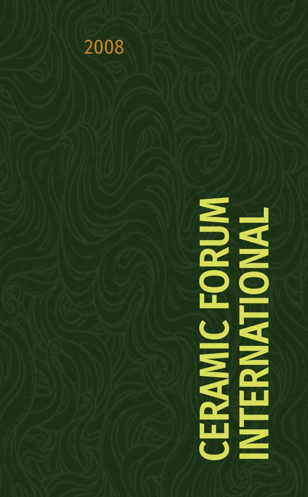 Ceramic forum international : Berichte der Deutschen keramischen Ges. Ztschr. f&uuml;r die keramische Industrie u. Forschung. Offiz. Organ der Deutschen keramischen Ges. Bd. 85, № 12