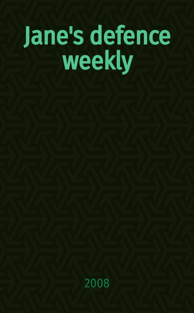 Jane's defence weekly : An intern. Thomson publ. Vol. 45, № 39