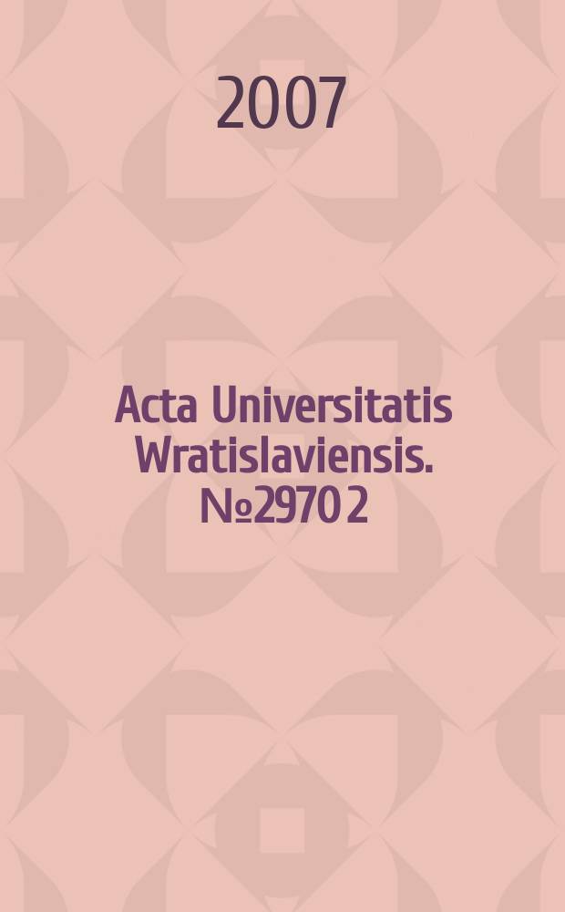 Acta Universitatis Wratislaviensis. № 2970[2] : Wielkie tematy kultury w literaturach słowiańskich = Большие темы культуры в славянских литературах