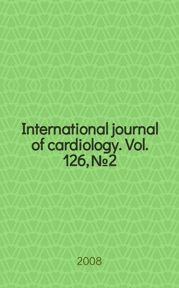 International journal of cardiology. Vol. 126, № 2