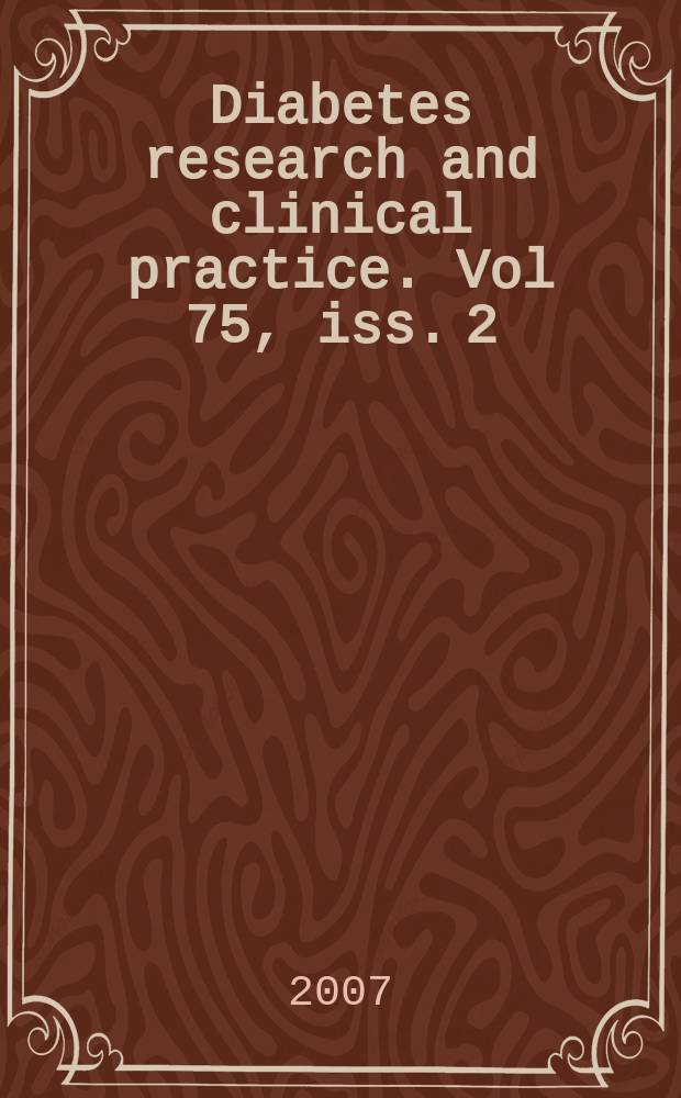 Diabetes research and clinical practice. Vol 75, iss. 2