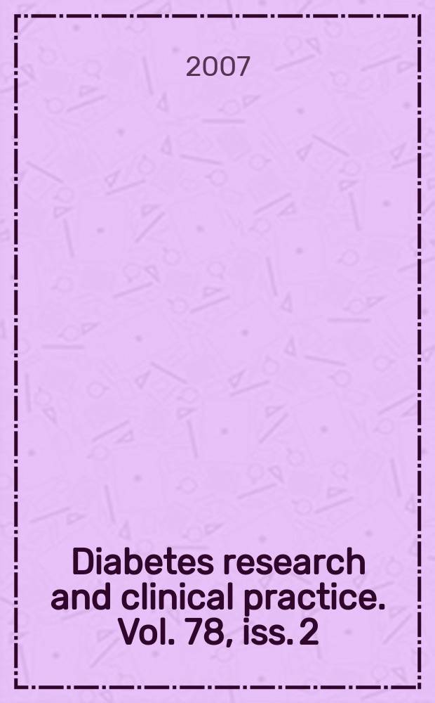 Diabetes research and clinical practice. Vol. 78, iss. 2