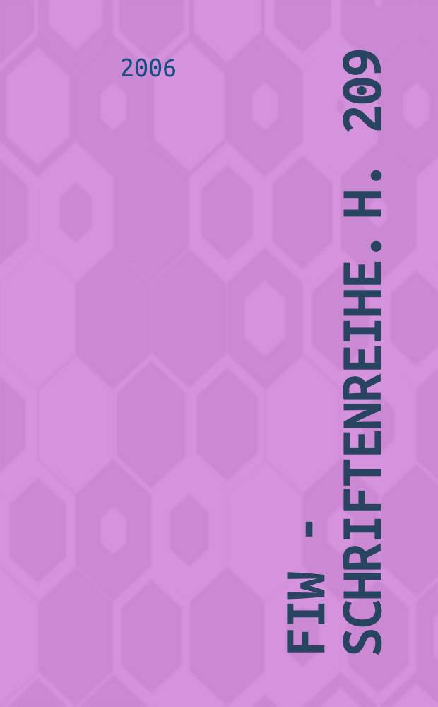 FIW - Schriftenreihe. H. 209 : Kooperative Aspekte von Gemeinschaftsunternehmen im Europäischen Kartellrecht = Кооперативные аспекты общественных предприятий в европейском картельном праве