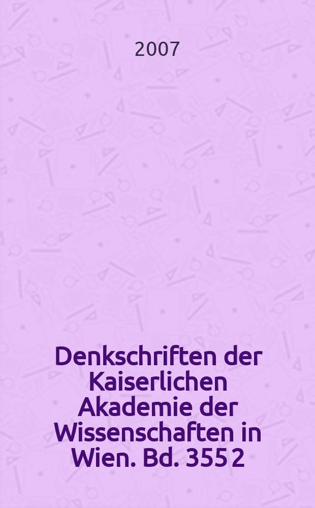 Denkschriften der Kaiserlichen Akademie der Wissenschaften in Wien. Bd. 355[2] : Typologie des Musikerporträts in Malerei und Graphik = Типологии портретов музыкантов в живописи и графики