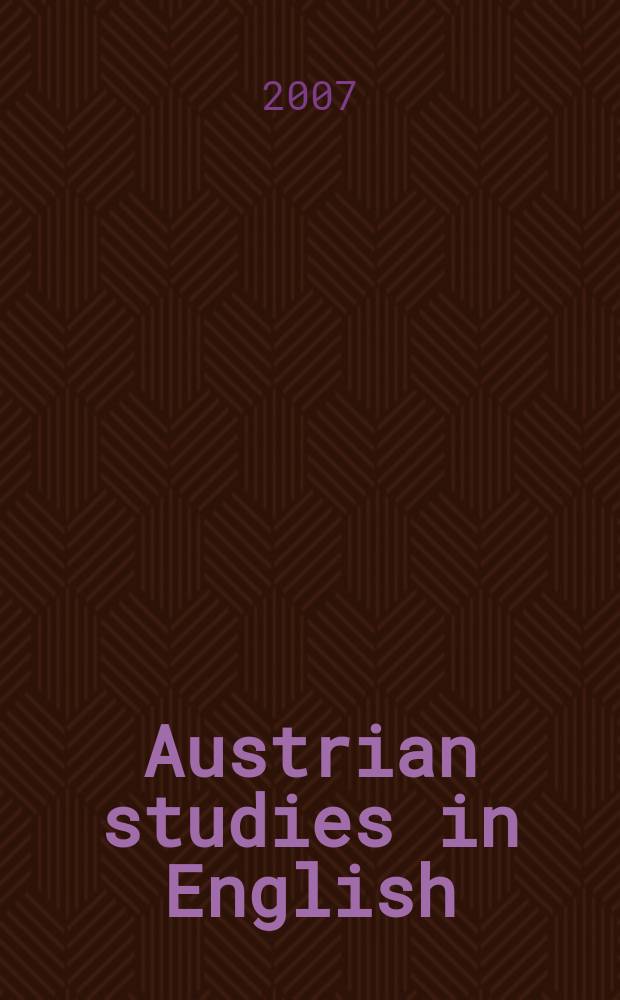 Austrian studies in English : Formerly Wiener Beiträge zur englischen Philologie. 95 : Tracing english through time = История английского языка сквозь времена и эпохи от средневековья до настоящего времени.Исследование вариантов языка.Сборник статей в честь австрийского языковеда Херберта Шендла