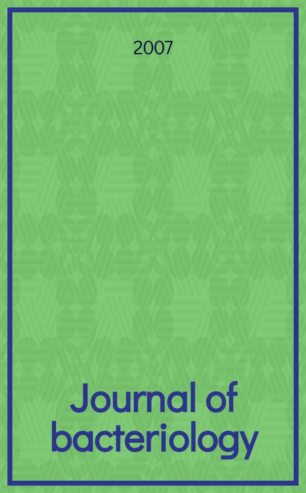 Journal of bacteriology : Offic. organ of the Soc. of Amer. bacteriologists. Vol. 189, № 3