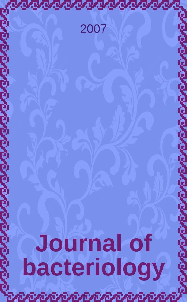 Journal of bacteriology : Offic. organ of the Soc. of Amer. bacteriologists. Vol. 189, № 5