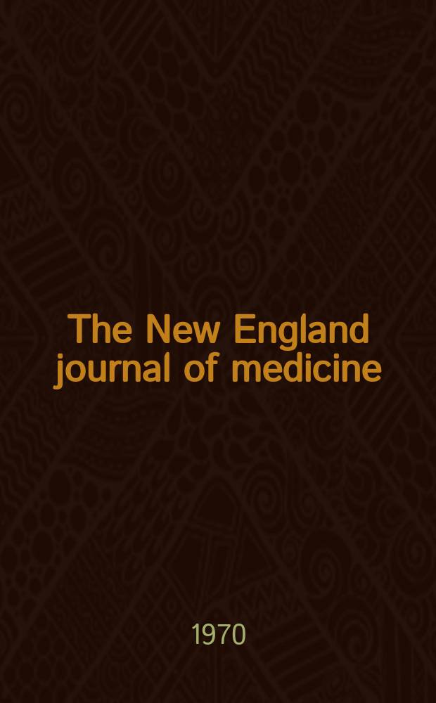 The New England journal of medicine : Formerly the Boston medical a. surgical journal. Vol. 283, № 12